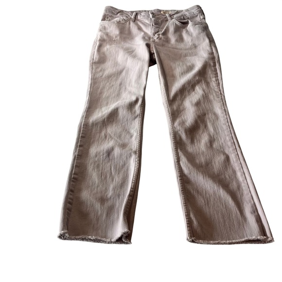 Pilcro and the Letterpress Denim - Pilcro and the Letterpress High-Rise Bootcut Jeans Lavender Purple Raw Hem 28